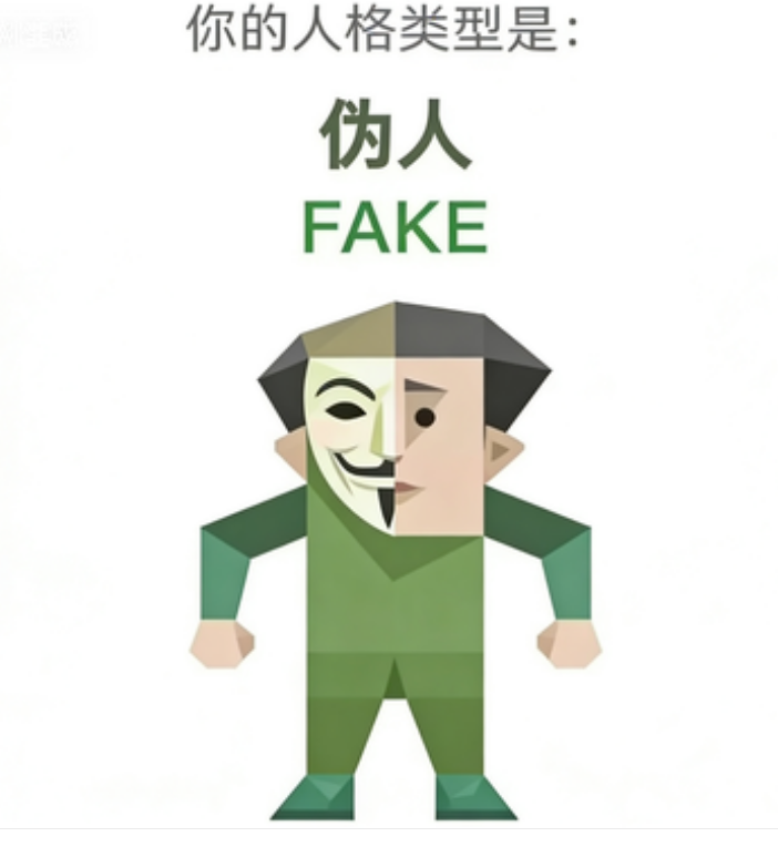 FAKE 人格类型插图,伪人